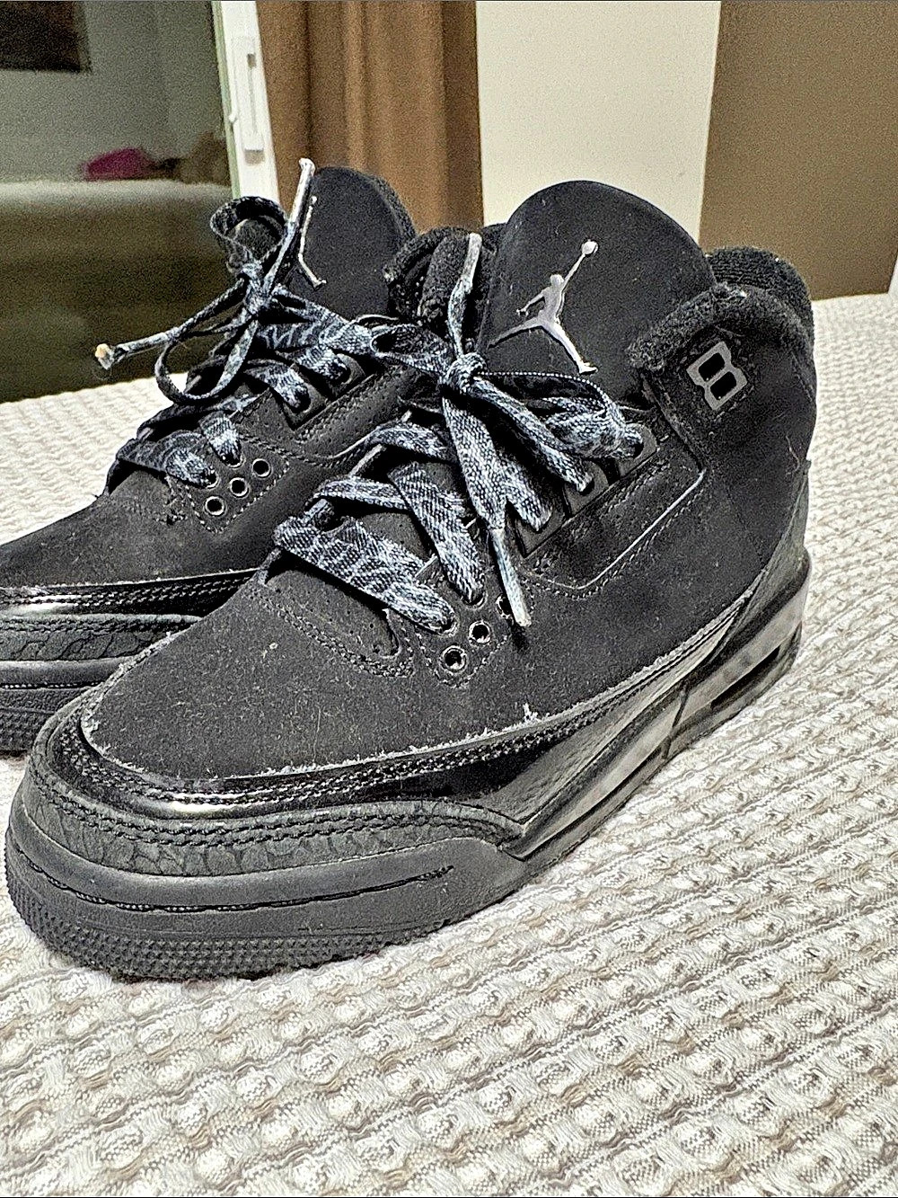 Jordan Air Jordan 3 Retro Black Sneakers US 3.5Y